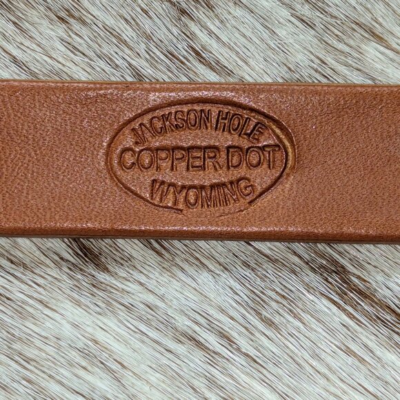 Jackson Hole CopperDot cowhide clutch. EUC!